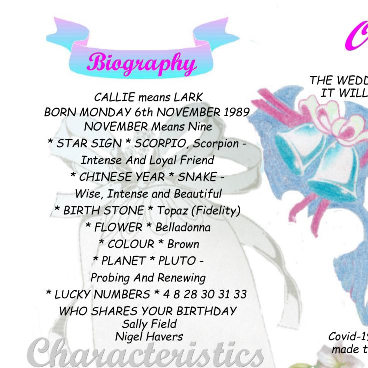 2nd Anniversary (Cotton) Wedding Day Chart Framed Print product image