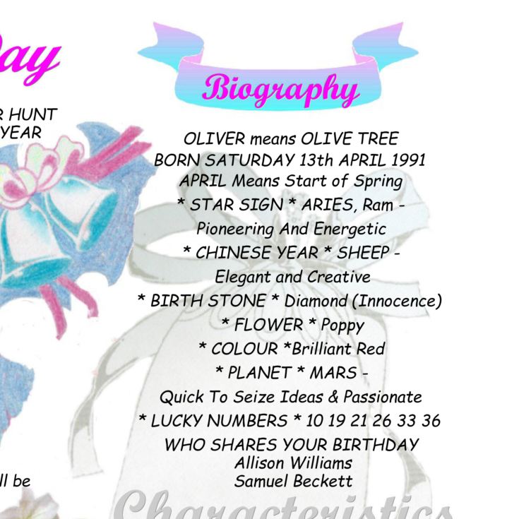 2nd Anniversary (Cotton) Wedding Day Chart Framed Print product image