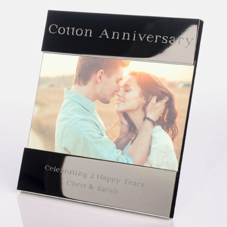 Engraved 2nd (Cotton) Anniversary Photo Frame product image