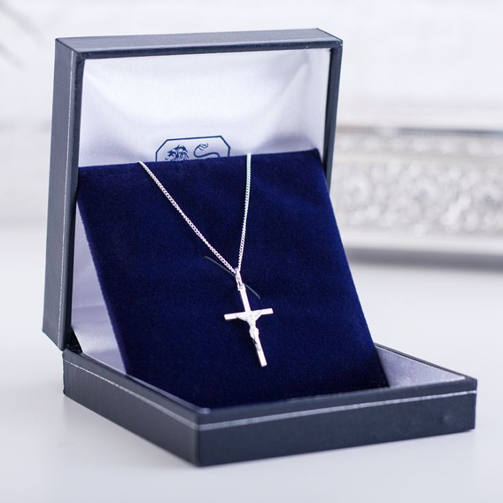 Sterling Silver Crucifix In Personalised Gift Box product image