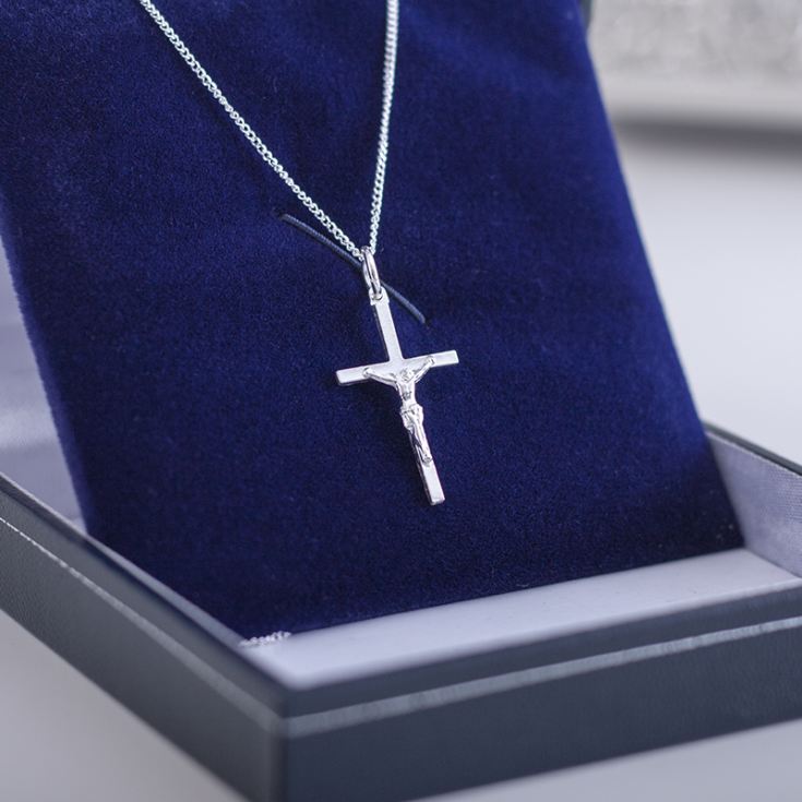 Sterling Silver Crucifix In Personalised Gift Box product image