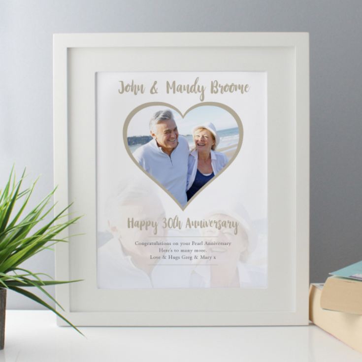 Personalised Pearl Anniversary Framed Photo Print product image