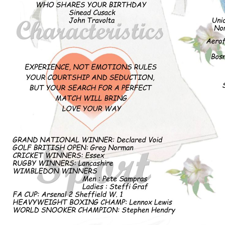 30th Anniversary (Pearl) Wedding Day Chart Framed Print product image