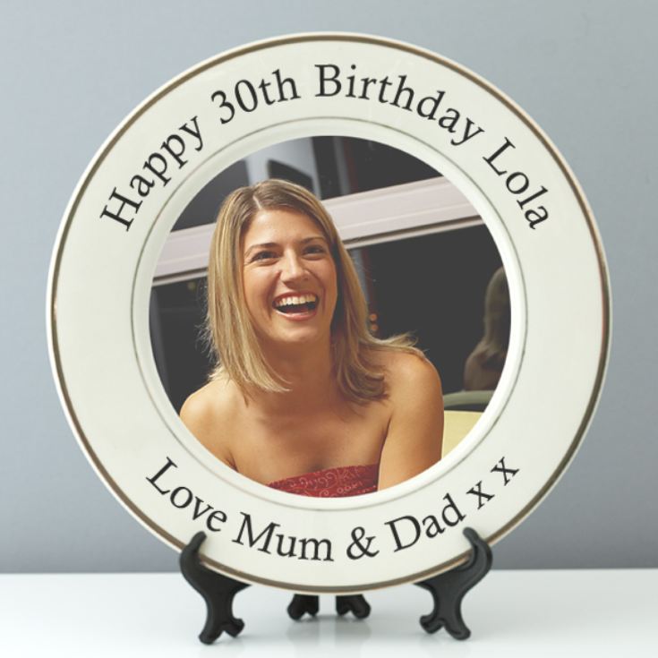 Personalised 30th Birthday Photo Plate product image