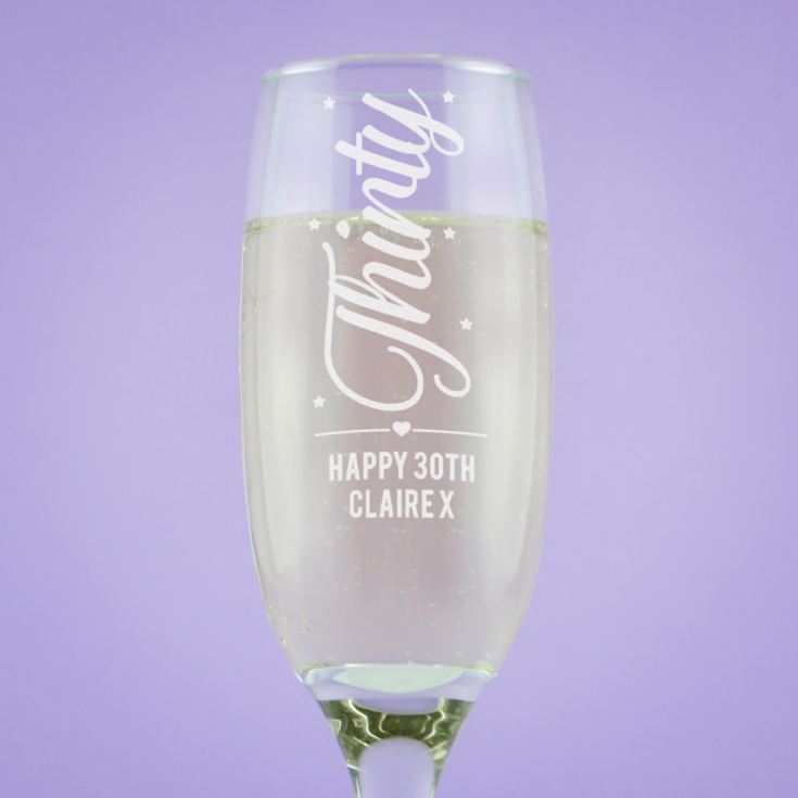 Personalised 30th Birthday Prosecco Glass product image