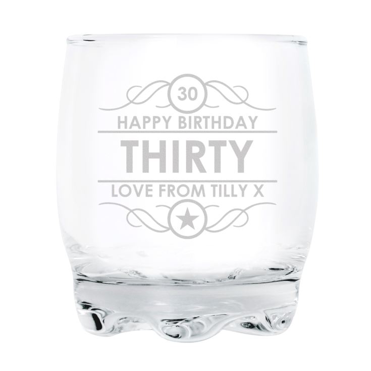Personalised 30th Birthday Whisky Glass product image