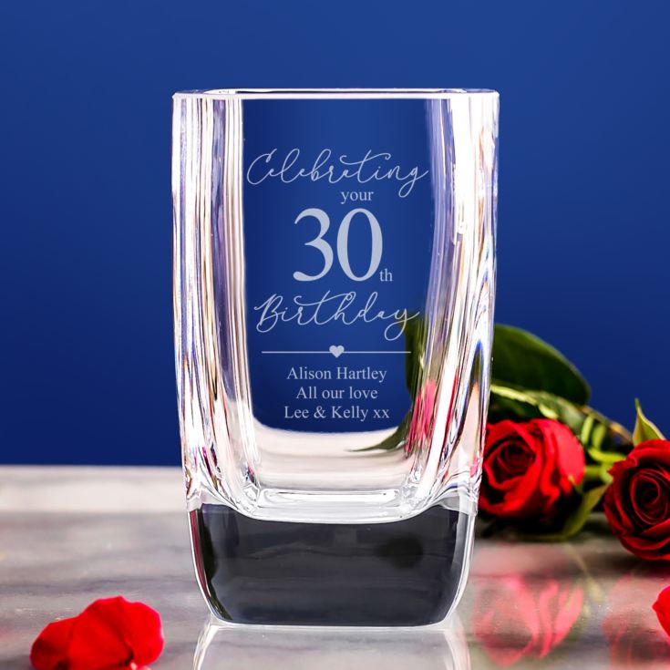 Personalised 30th Birthday Vase product image