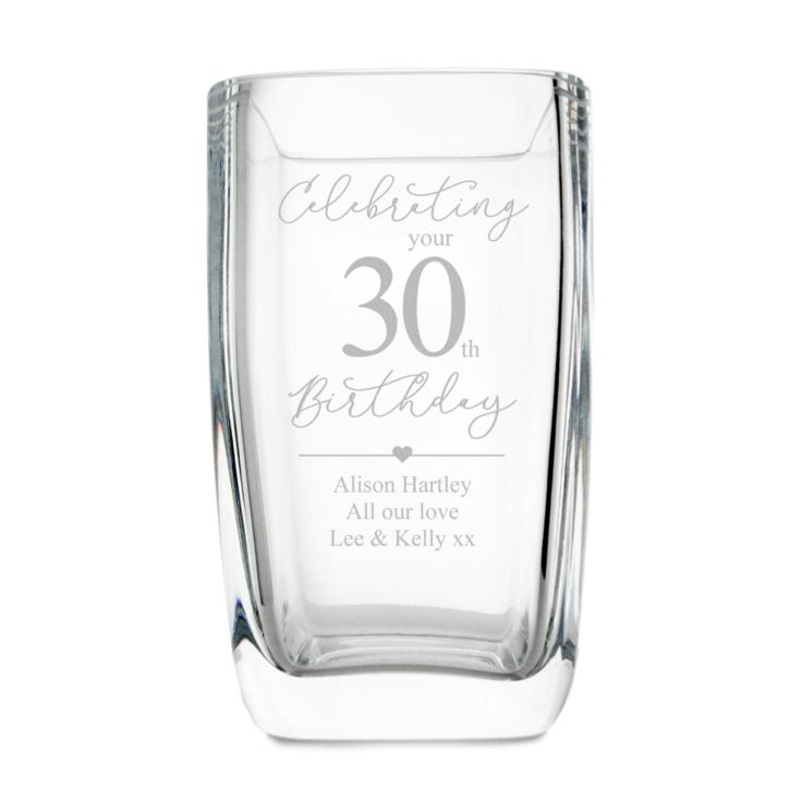 Personalised 30th Birthday Vase product image