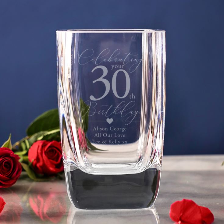 Personalised 30th Birthday Vase product image