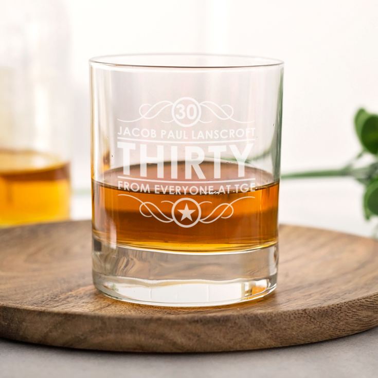 Personalised 30th Birthday Whisky Glass product image