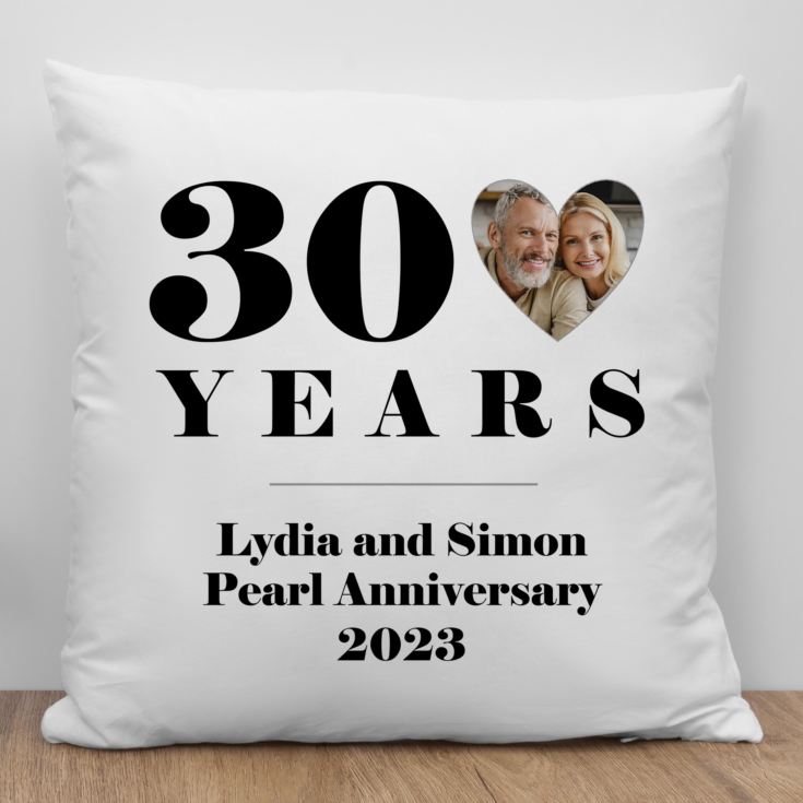 Personalised 30th Wedding Anniversary Photo Cushion product image