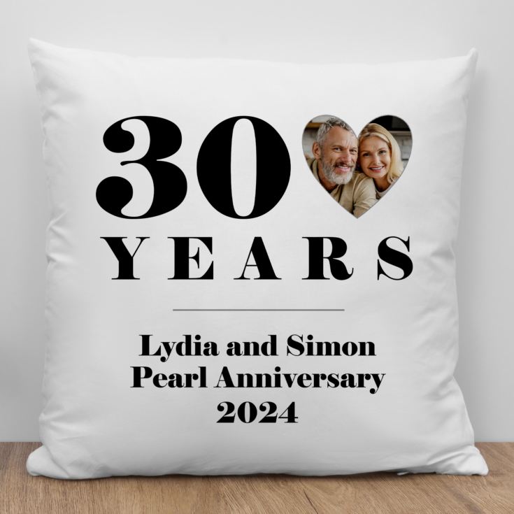 Personalised 30th Wedding Anniversary Photo Cushion product image