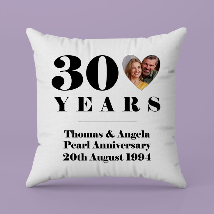 Personalised 30th Wedding Anniversary Photo Cushion product image