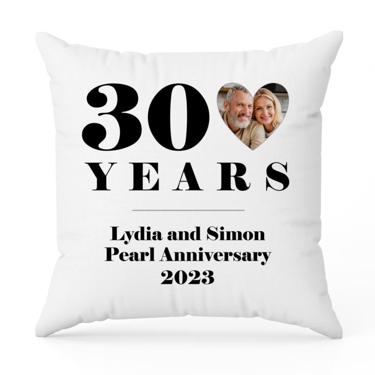 Personalised 30th Wedding Anniversary Photo Cushion product image