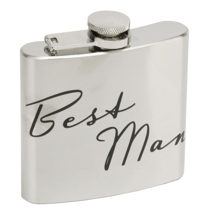 5oz Stainless Steel Hip Flask - Best Man product image