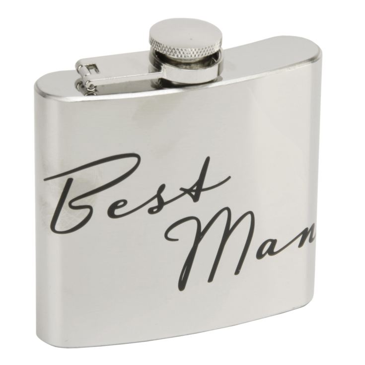 5oz Stainless Steel Hip Flask - Best Man product image