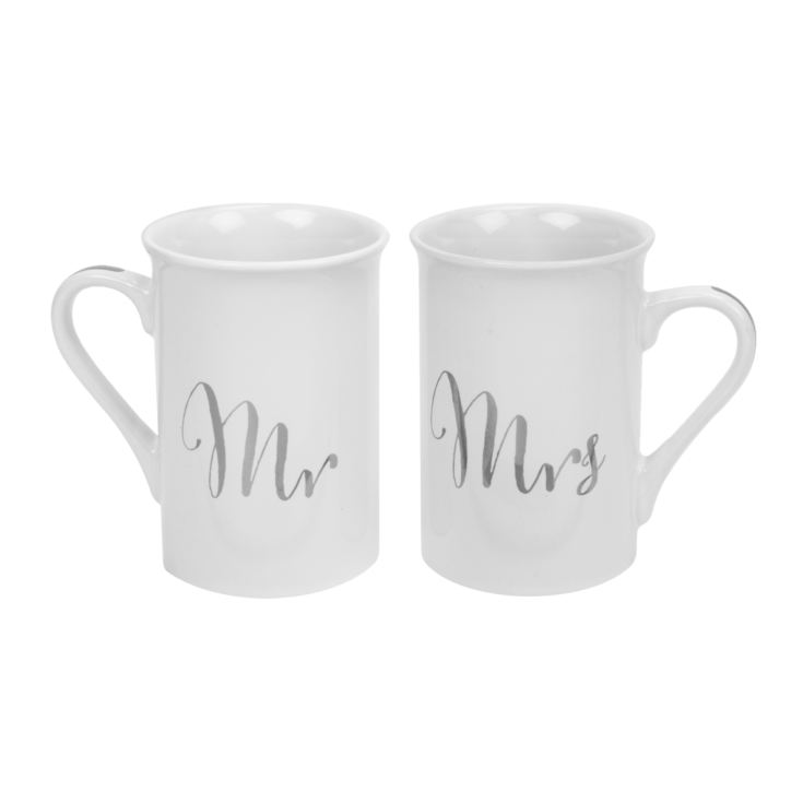 Mr & Mrs Stoneware Wedding Mugs Set product image