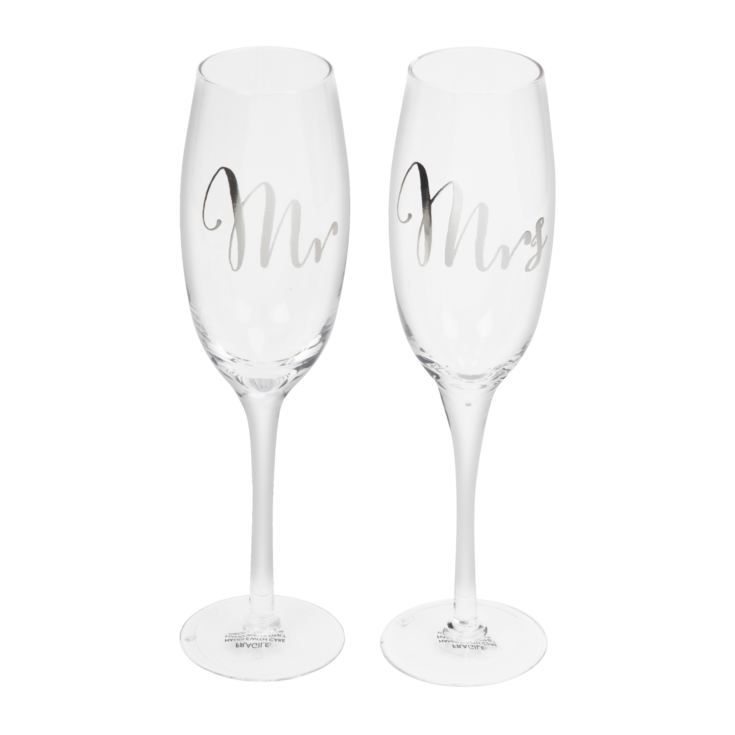 Mr & Mrs Wedding Champagne Flutes product image