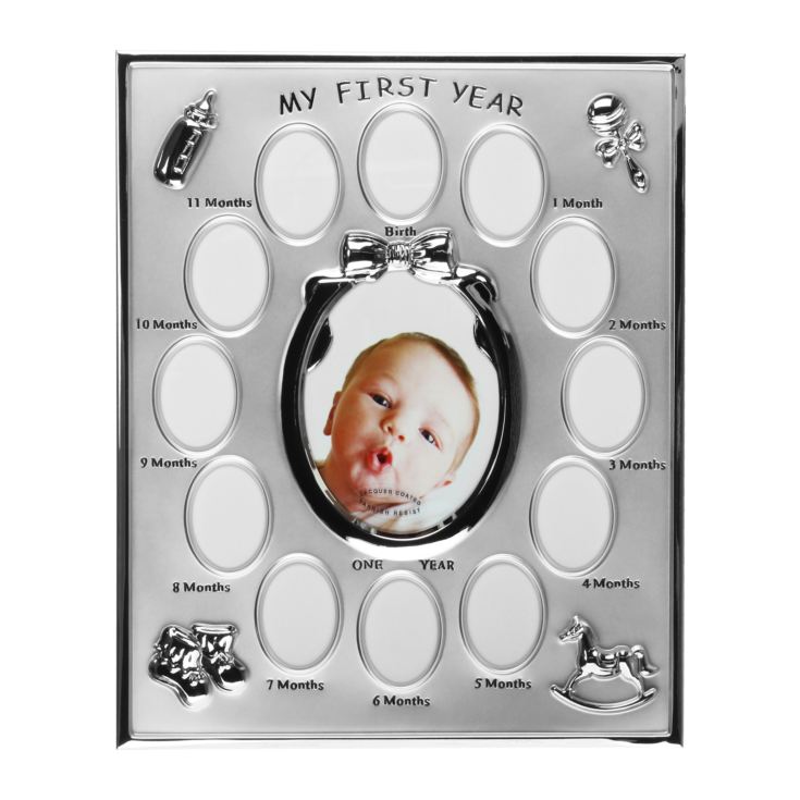 2 Tone S/Plated "My First Year" Frame with 12 month inserts product image