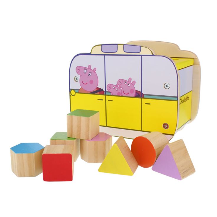 Personalised Peppa Pig Shape Sorter Camper The Gift Experience