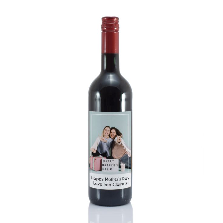 Personalised Photo Upload Bottle Of Red Wine product image