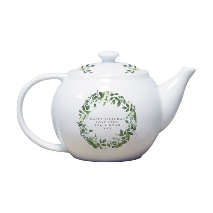 Grandma Personalised Floral Teapot product image