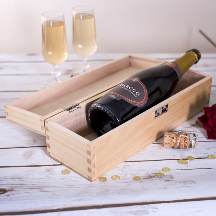 Personalised 40th Wedding Anniversary Luxury Wooden Wine Box product image