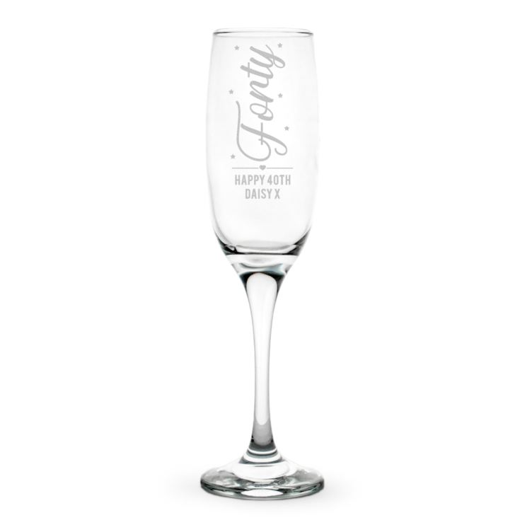 Personalised 40th Birthday Prosecco Glass product image