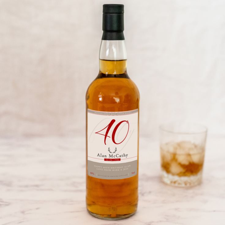 Personalised 40th Birthday Single Malt Whisky product image