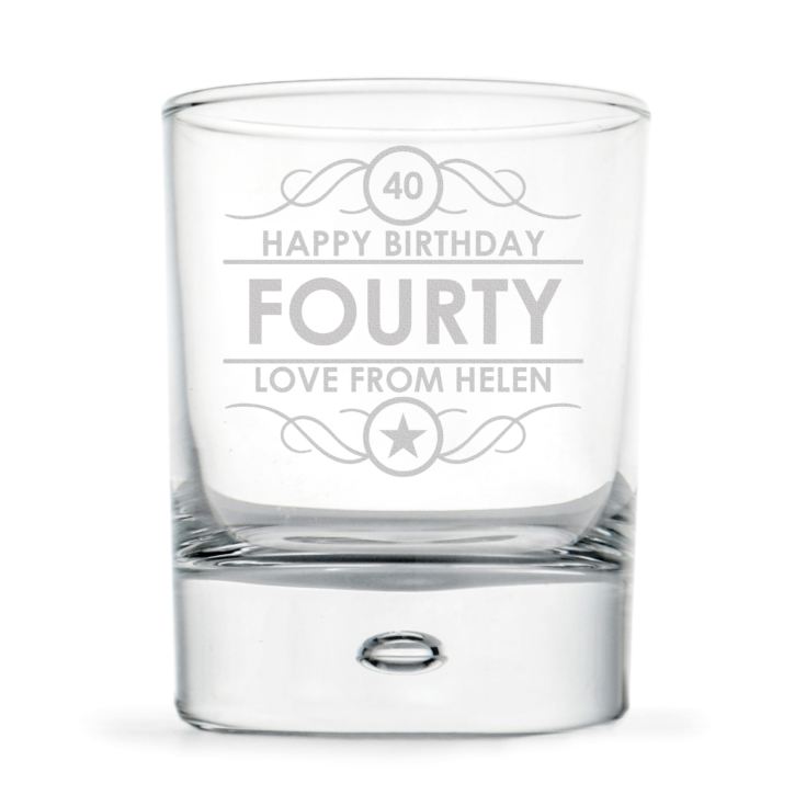 Personalised 40th Birthday Whisky Glass The Gift Experience