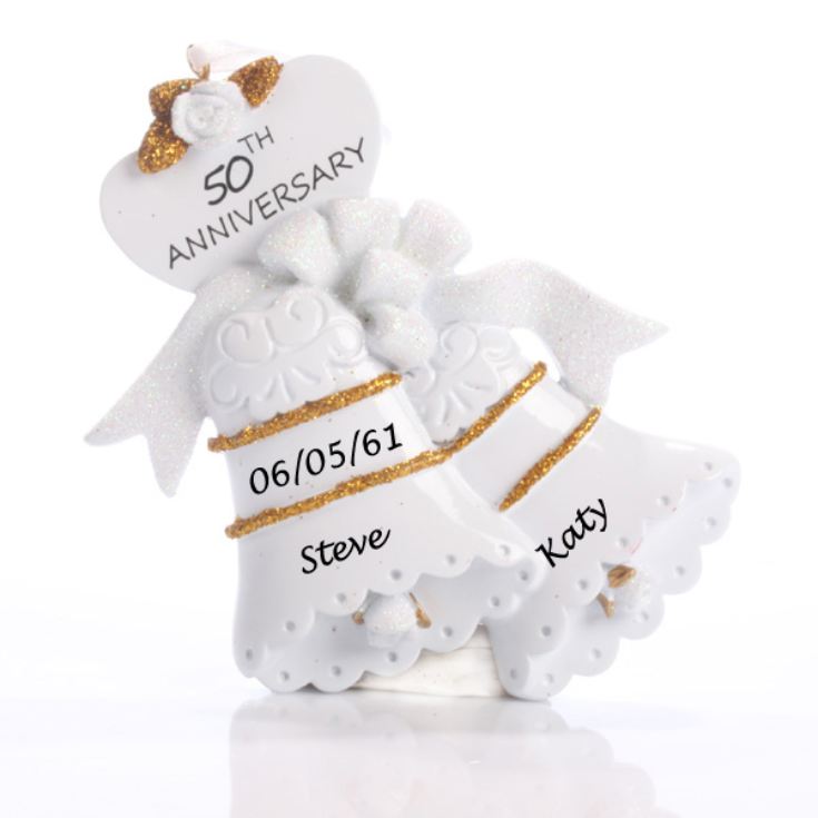 50th Anniversary Personalised Bells Ornament product image