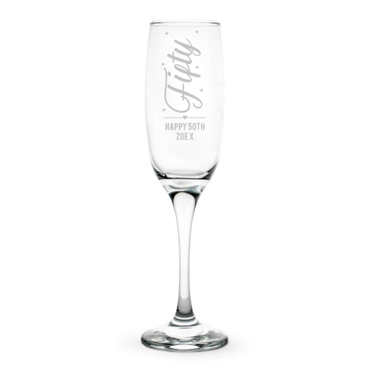 Personalised 50th Birthday Prosecco Glass product image