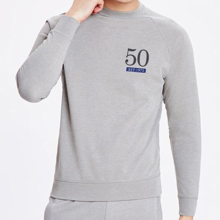 Mens 50th Established Grey Sweater product image