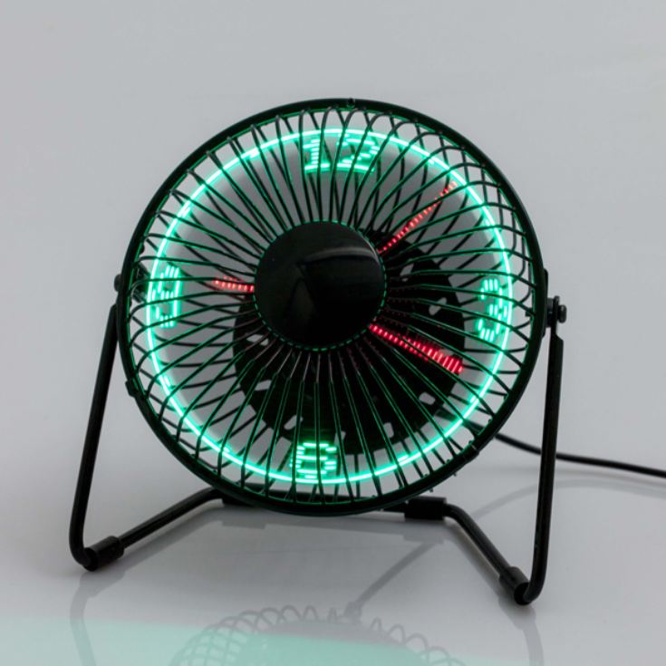 Desktop LED Clock Fan product image