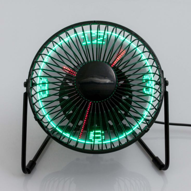Desktop LED Clock Fan product image