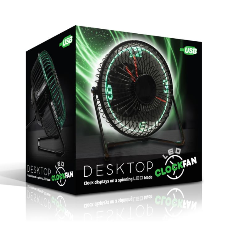 Desktop LED Clock Fan product image
