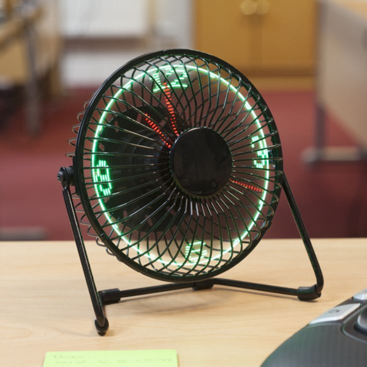 Desktop LED Clock Fan product image