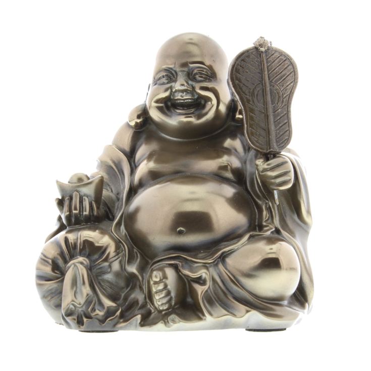 Polished Bronze sitting Buddha Figurine - Small size product image