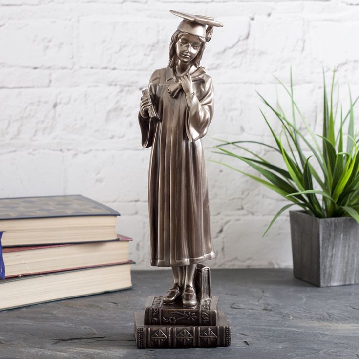 Female Bronze Graduation Figurine product image