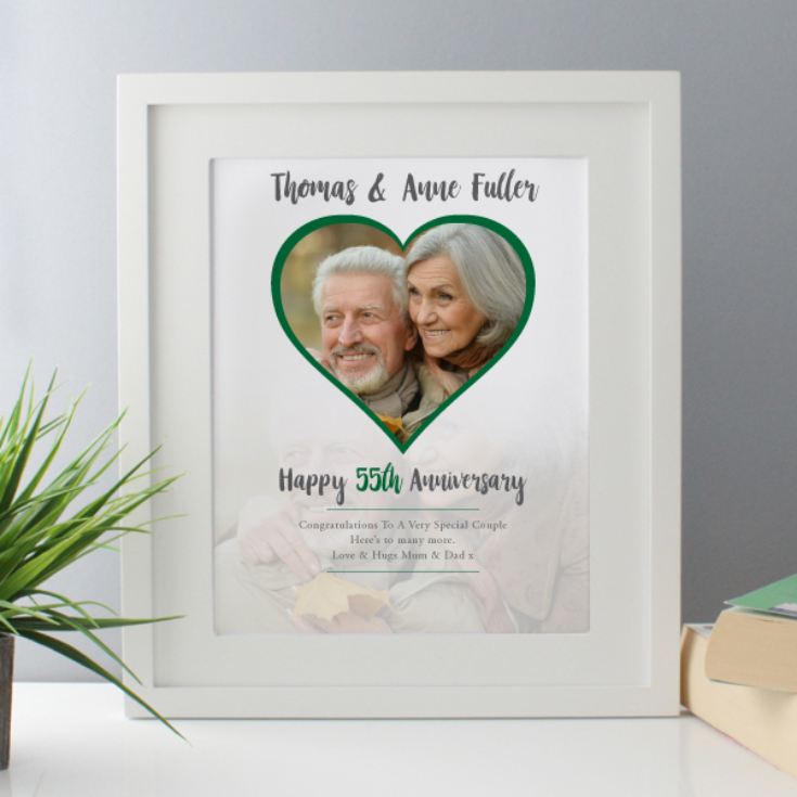 Personalised Emerald Wedding Anniversary Framed Photo Print product image