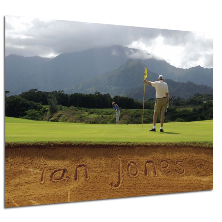 Personalised Golf Bunker Poster product image