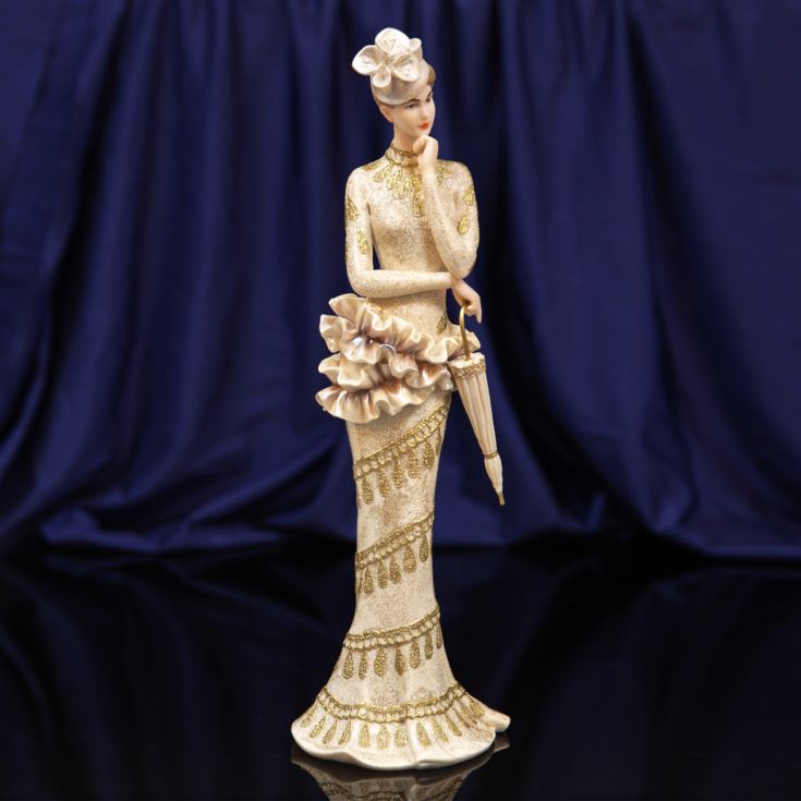 Bolero Collection Lady Figurine in Taupe Dress product image