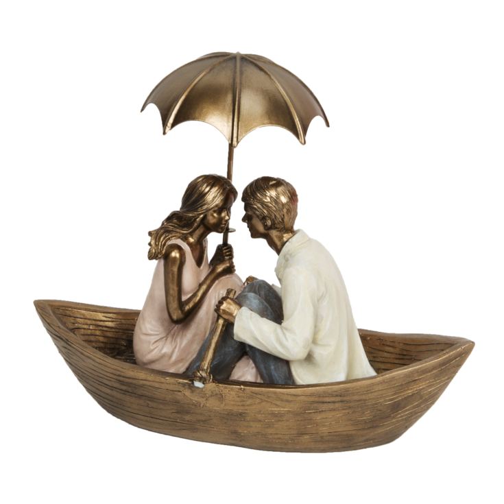 Rainy Day Collection Resin Figurine - Couple in Boat 13cm product image