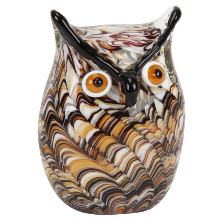 Objets d'art Glass Figurine - Swirl Owl product image