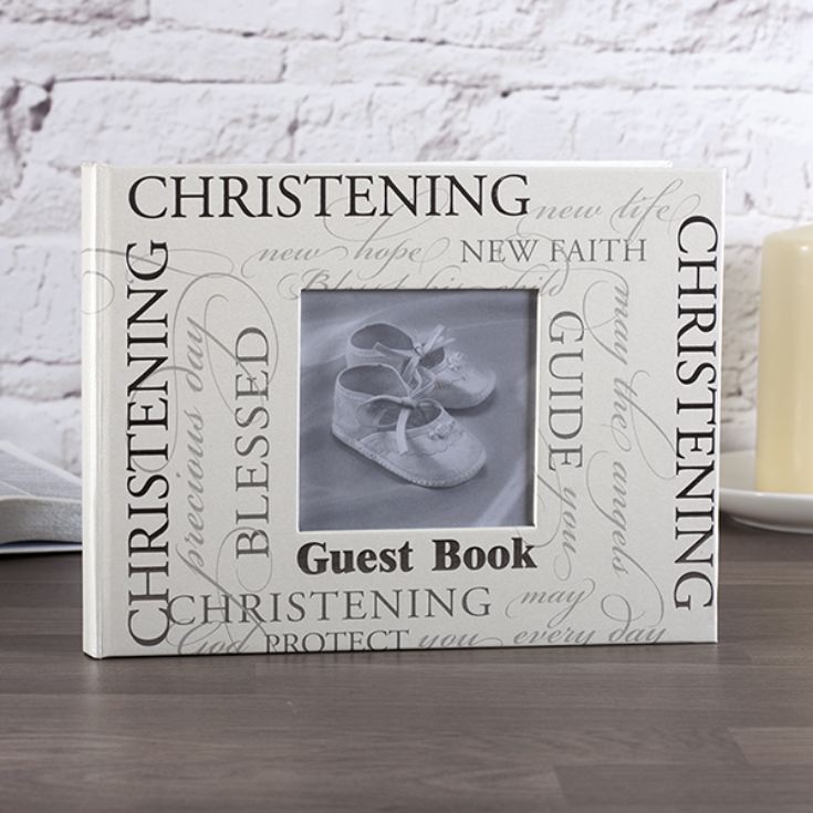 Christening Script Guest Book product image
