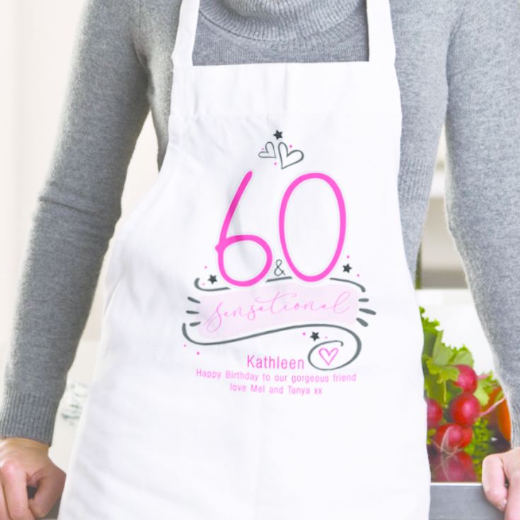 Personalised 60 and Sensational Apron product image