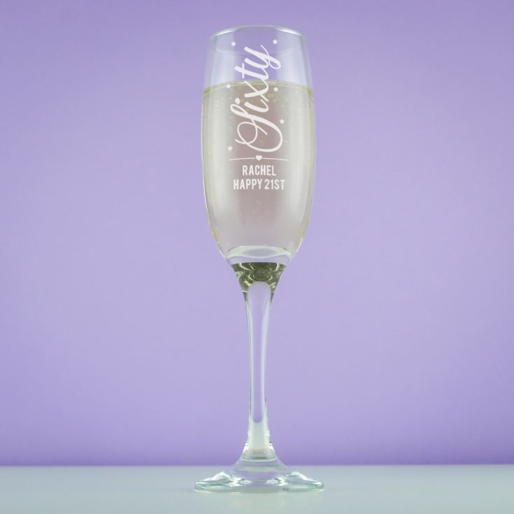 Personalised 60th Birthday Prosecco Glass product image