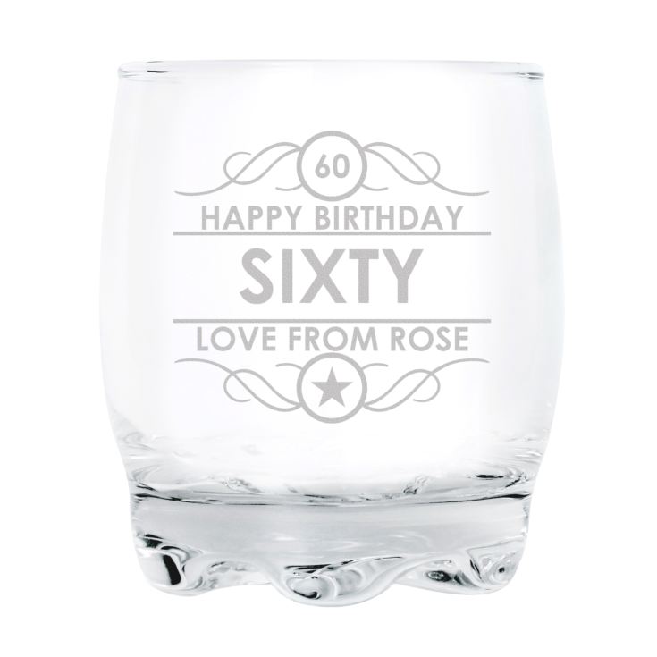 Personalised 60th Birthday Whisky Glass product image