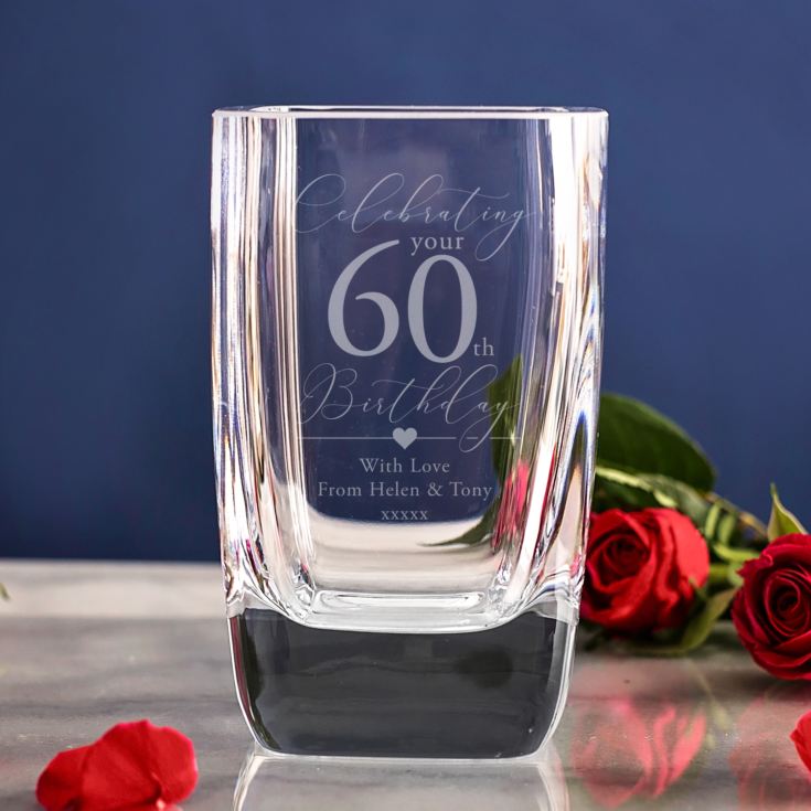 Personalised 60th Birthday Vase product image