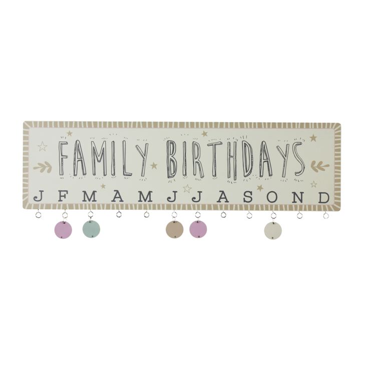 Love Life Hanging Plaque with Discs 'Family Birthdays' product image